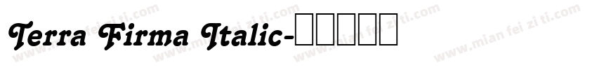 Terra Firma Italic字体转换